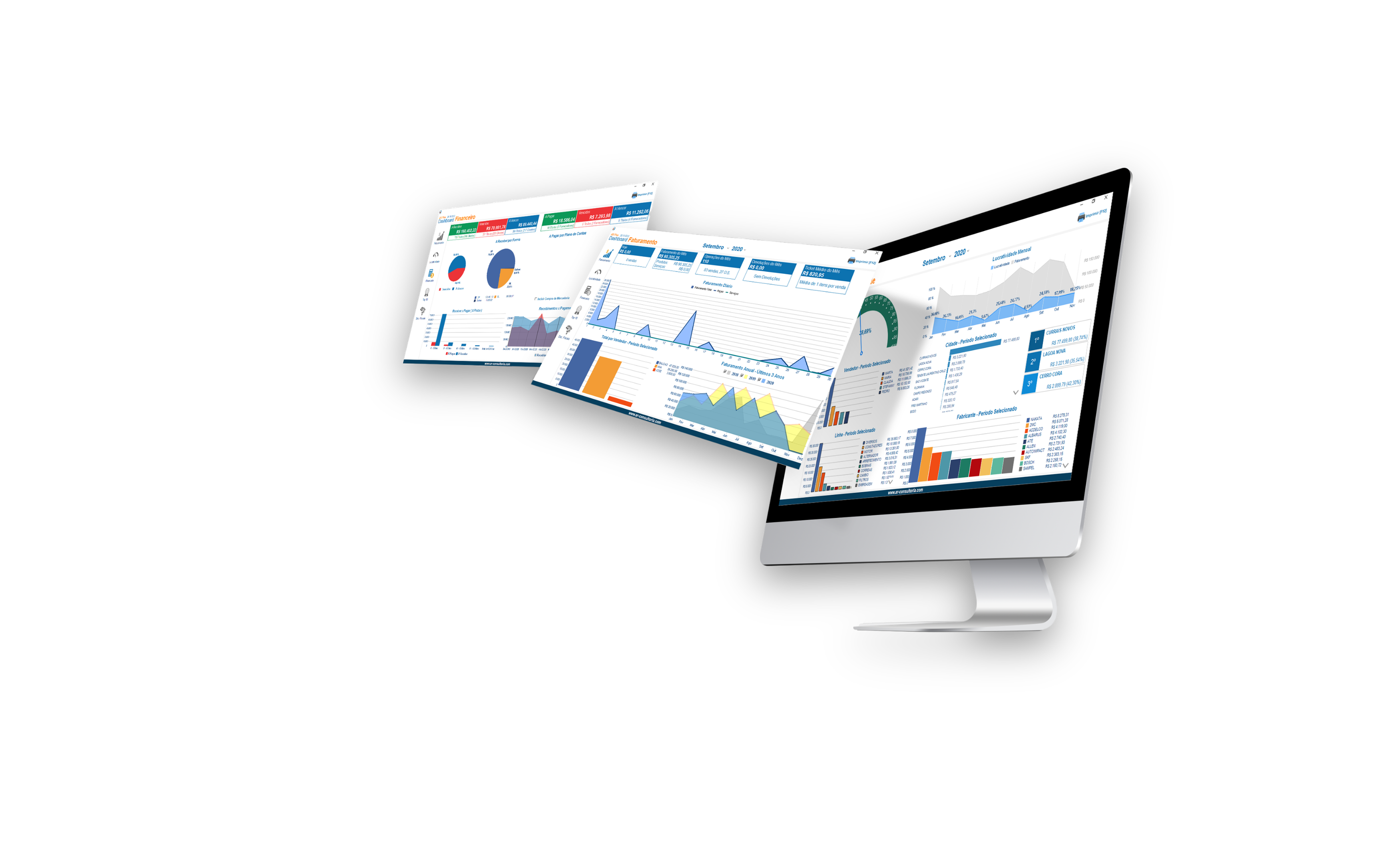 Dashboard do AR Conect com indicadores em tempo real